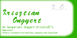 krisztian ongyert business card